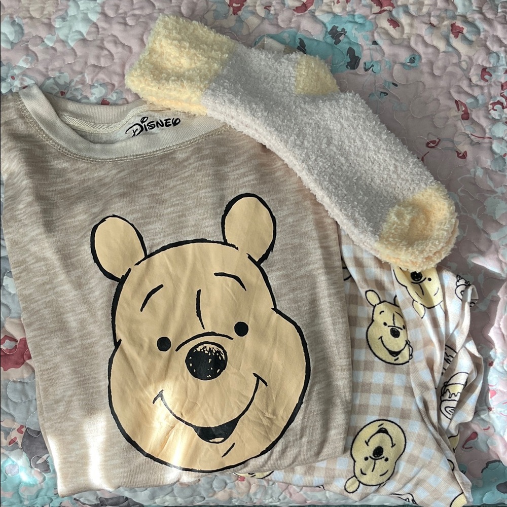 Disney Beige Winnie the Pooh Loungewear Set